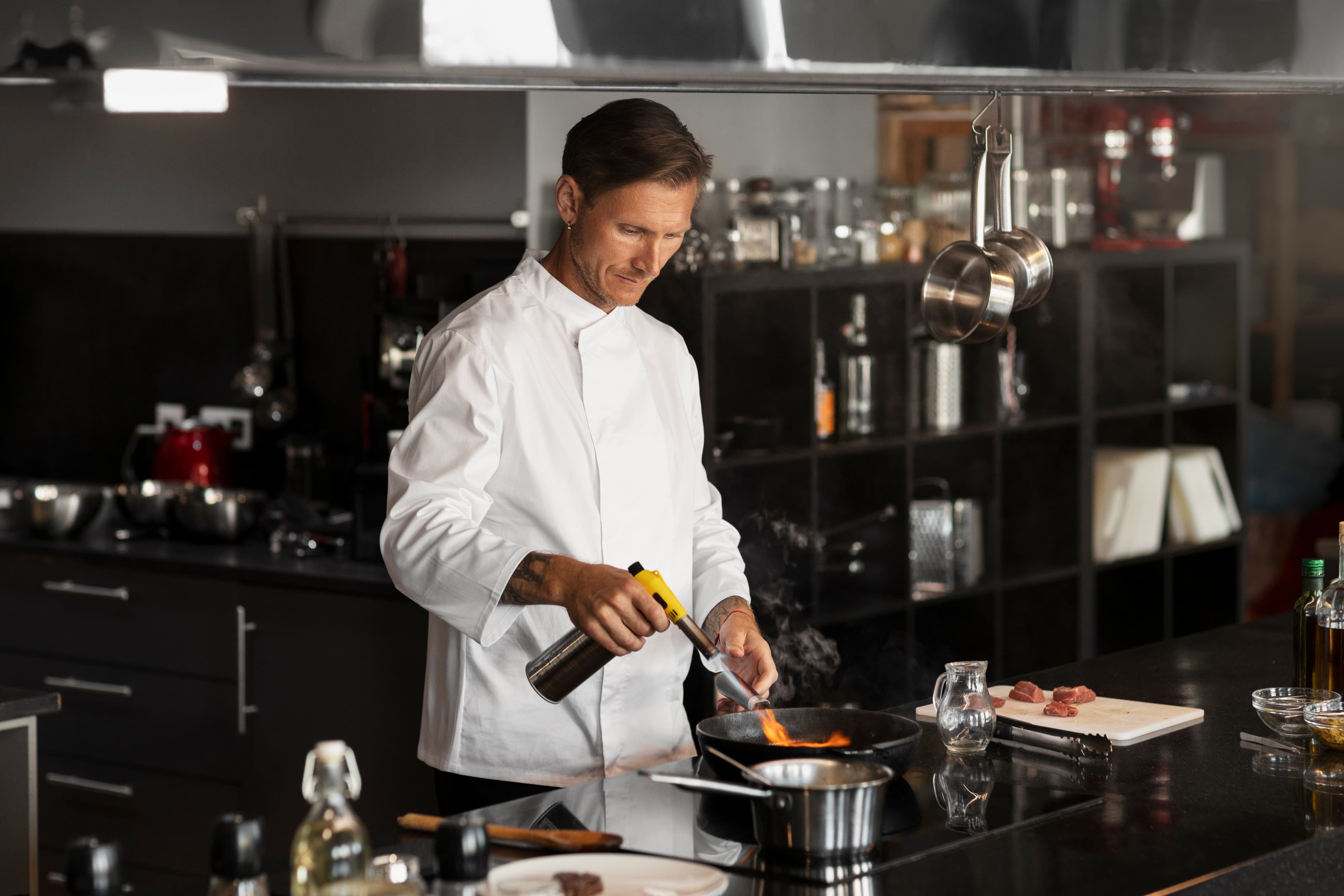 Chef preparing food in the kitchen